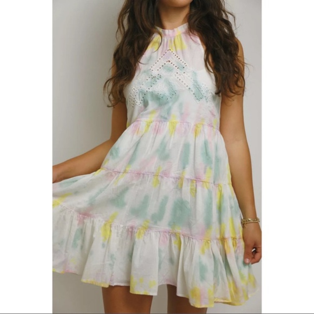 NWT UO Head In The Clouds Halter Mini Dress